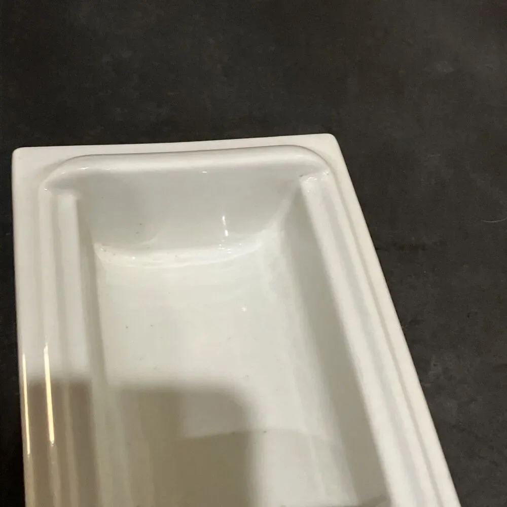 Vintage Antique White Porcelain Wall Mount Soap Dish 1937 Bathroom Fixture M-870